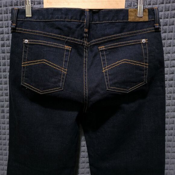 Armani Wide Leg Flared Jeans 12 32x33 Y2K USA Bellbottom Retro Glam Rock Street - Picture 11 of 16